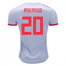 Camisolas de Futebol Espanha Asensio 20 Equipamento Alternativa Copa do Mundo 2018 Manga Curta